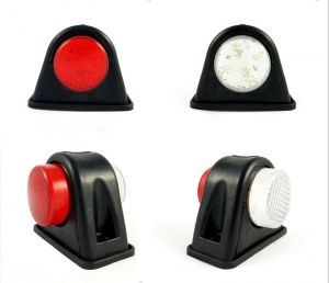 2 x LED Indicador de posición del remolque Luces indicadoras de camión lateral Rojo / Blanco 12/24v