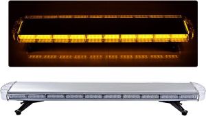 88 LED 120cm BAR Beacon Flash Warning Safety Light Strobe Amber Orange 12V 24V 88W 15 Flashing Modes E-mark E9