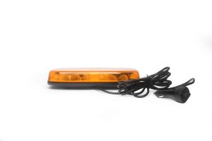 LED Feux Stroboscopique Gyrophare 30cm Feu de Pénétration Lampe Clignotant Ambre 35W 12V 24V avec Magnetique 