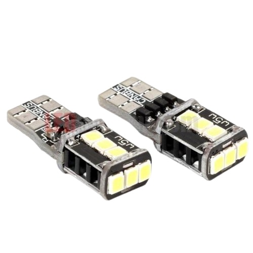 2 x 9 LED T10 W5W  BULB 12V 24V Canbus Error Free Vit Ljus Lyspærer Bilstrålkastare Lampa Strålekaster 