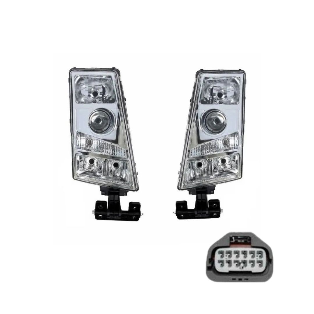 Set VOLVO FH2-FM2 2003-2008 Truck Headlights with Square Socket Headlamp Front Lights Right Left