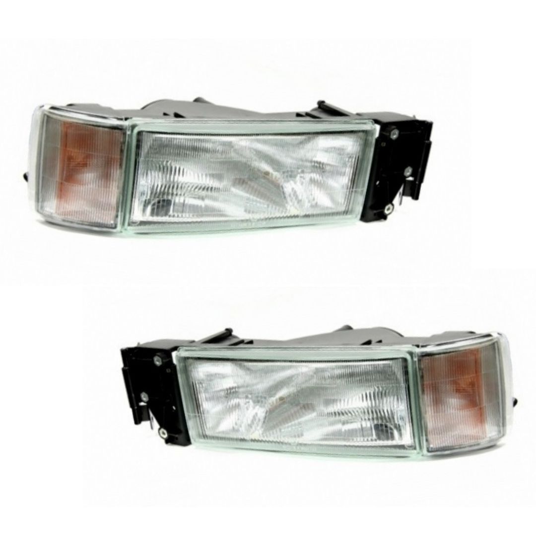 Set Right Left IVECO Eurotech,Eurostar 1991-2002 Truck Headlights with Turn Signal Headlamp Front Lights Manual Regulation