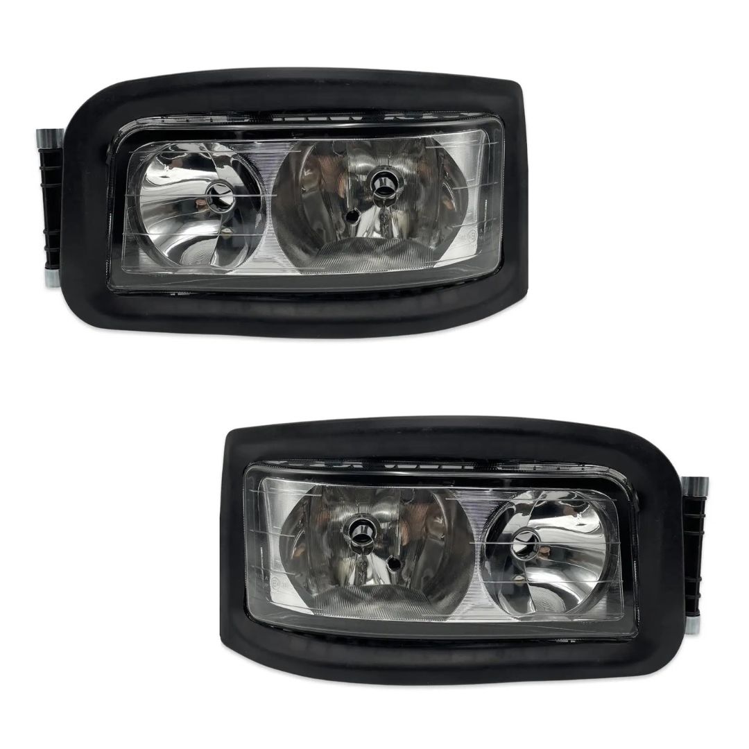 Set Right Left MAN TGL TGM TGA TGS LE2000 Truck Headlights Headlamp Front Lights with Manual Regulation Rubber frame