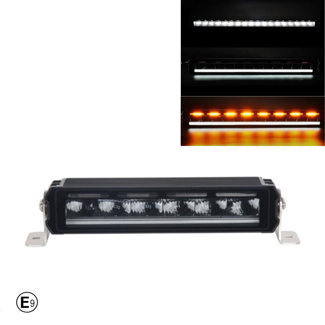 LED BAR 30.5cm 4800Lm Weiß/Gelb Tagfahrleuchten Blitzlicht Warnleuchte Notfall Strobe 10-30V Leuchten Auto PKW SUV 