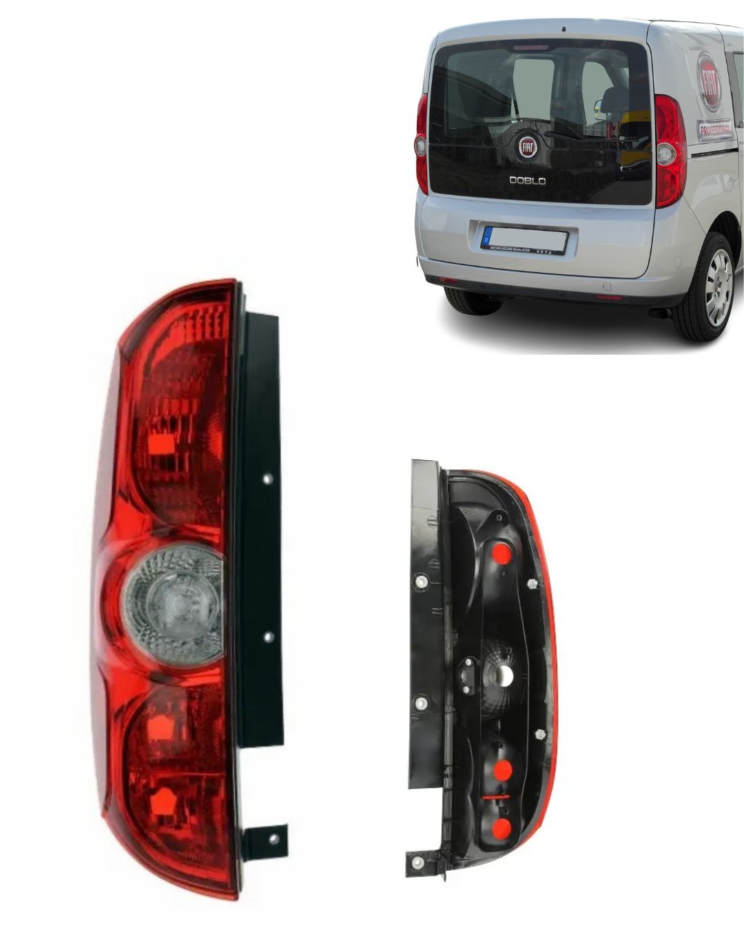 Gauche FIAT DOBLO 2009-2014,OPEL COMBO 2012-2016 Une Porte Feux Lampe Arrière 