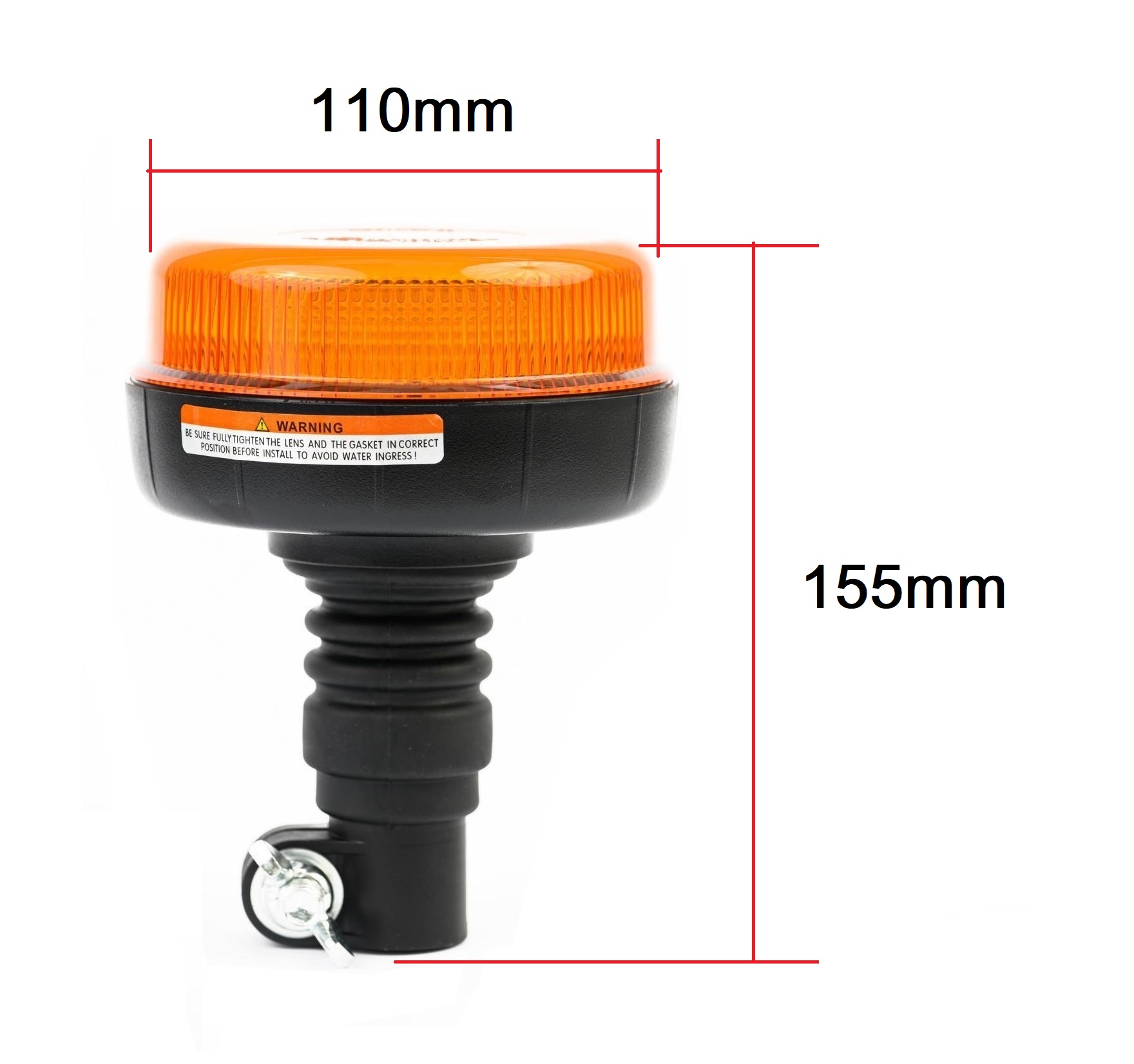 12 LED Lumină de avertizare Stroboscopica Girofar Lampa Diametru 110mm Orange 12V 24V E9,4 moduri Lumină de avertizare  