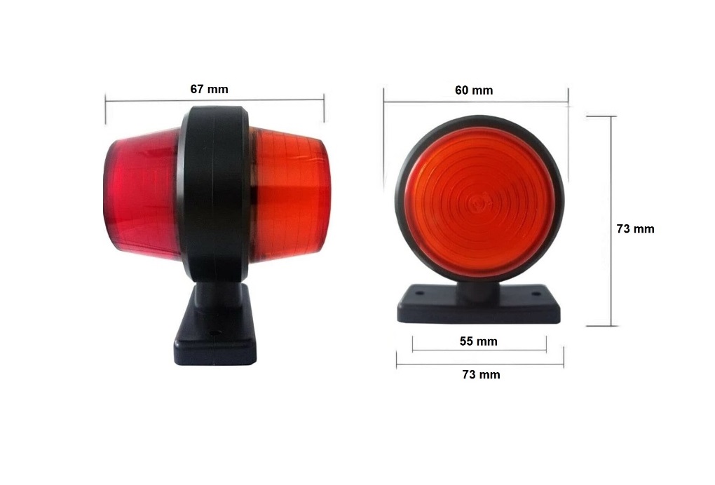 2 x Led Lampara Luces Laterales Gabarit de Remolque Camion 12V