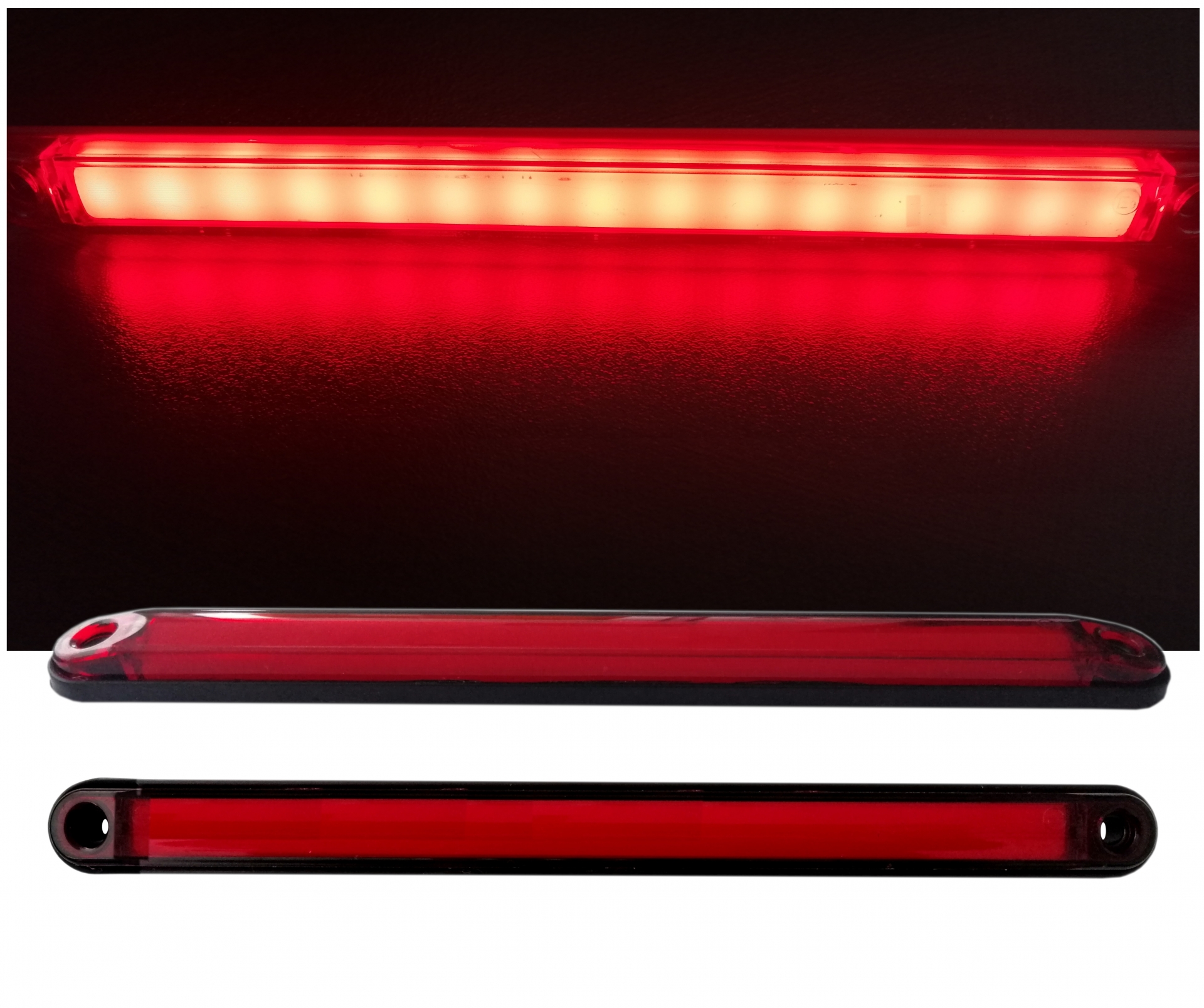 Led Neon Red Side Marker light 12V 24V Clearance Trailer Truck Lorry E9 240mm