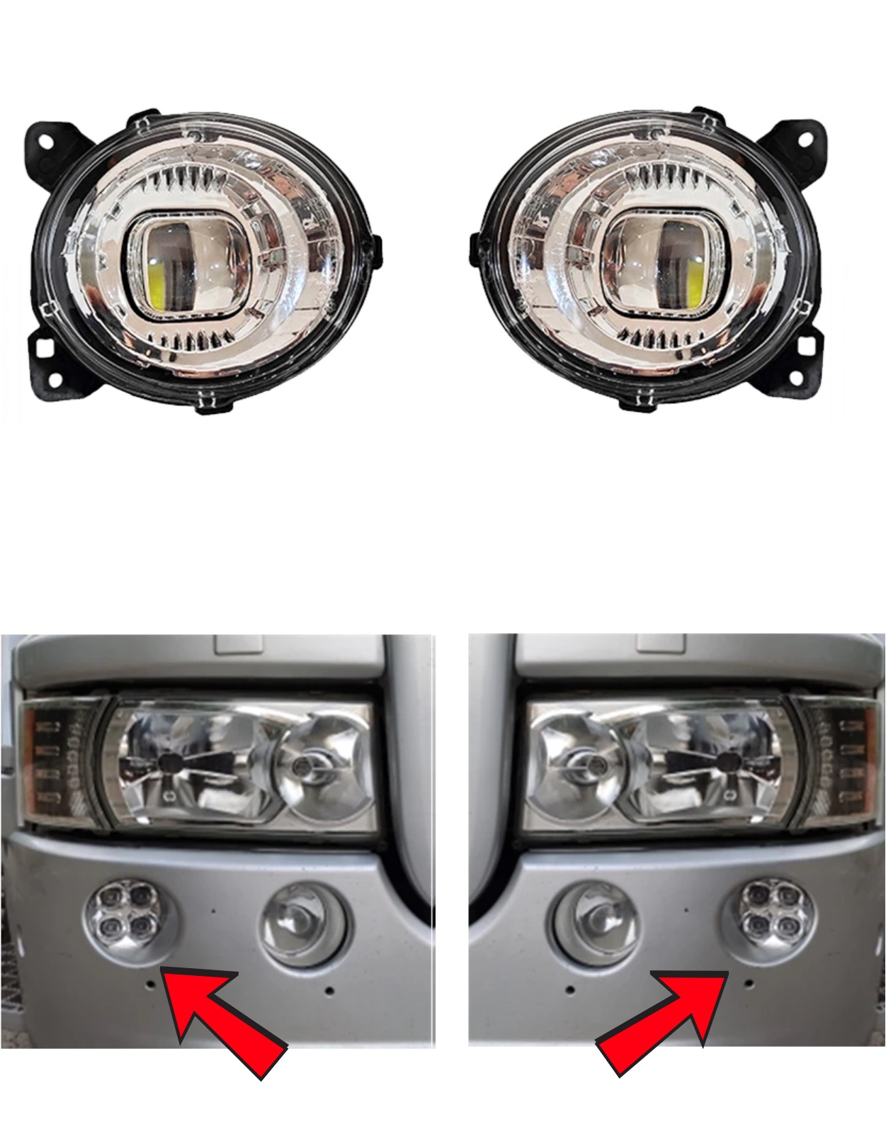 2 x Pentru SCANIA серия P, G, R, T 2004-2017 LED Faruri de Ceață Halogen Faruri Lampa DRL 