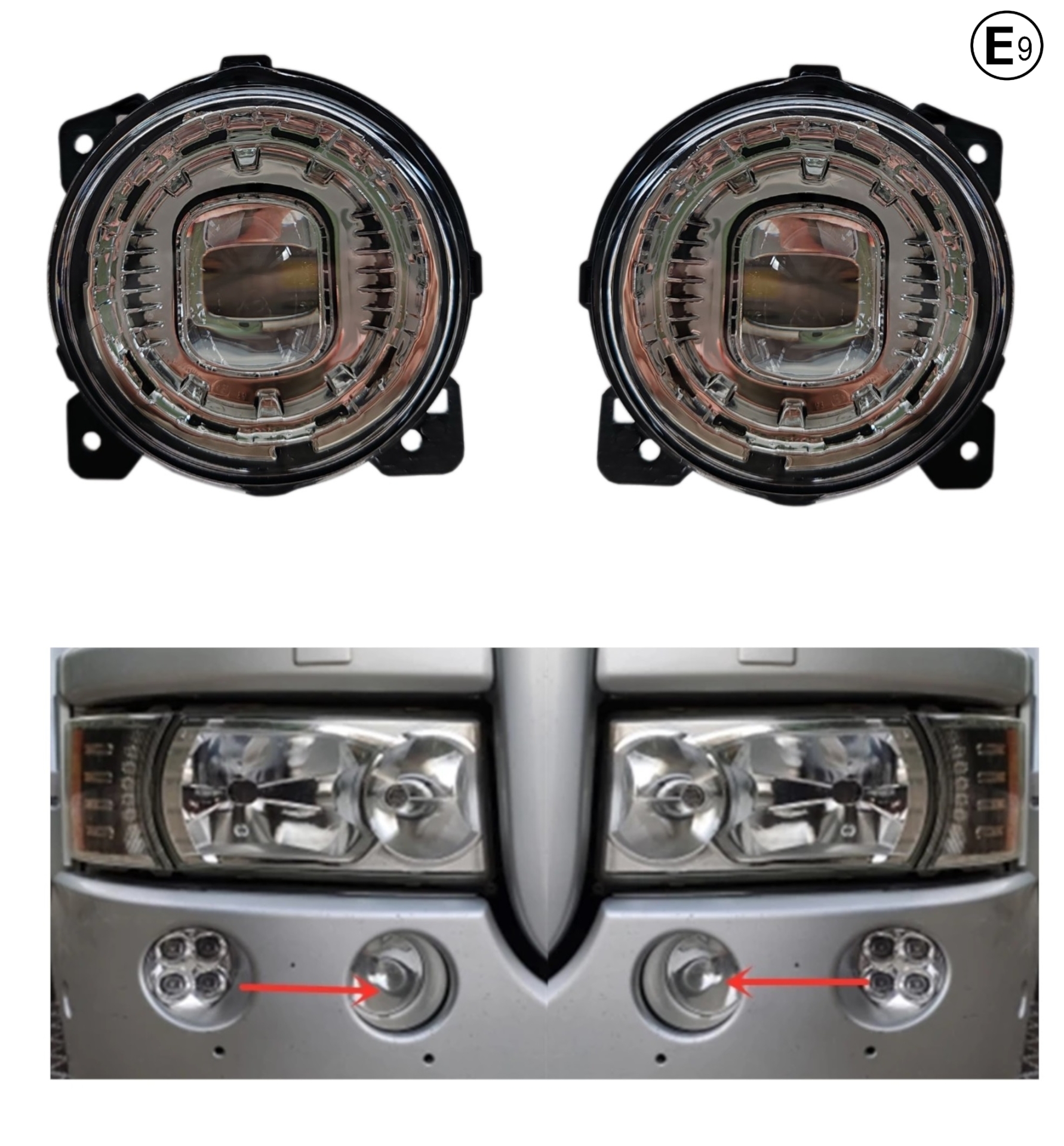2 x Para SCANIA серия P, G, R, T 2004-2017 LED Luces Antiniebla Halogen Faro Delantero Lampara 