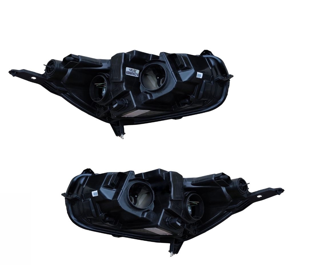 Set Ford Transit Courier 2018+ Black Headlights Electric with Motor Headlamp Front Lights Right Left