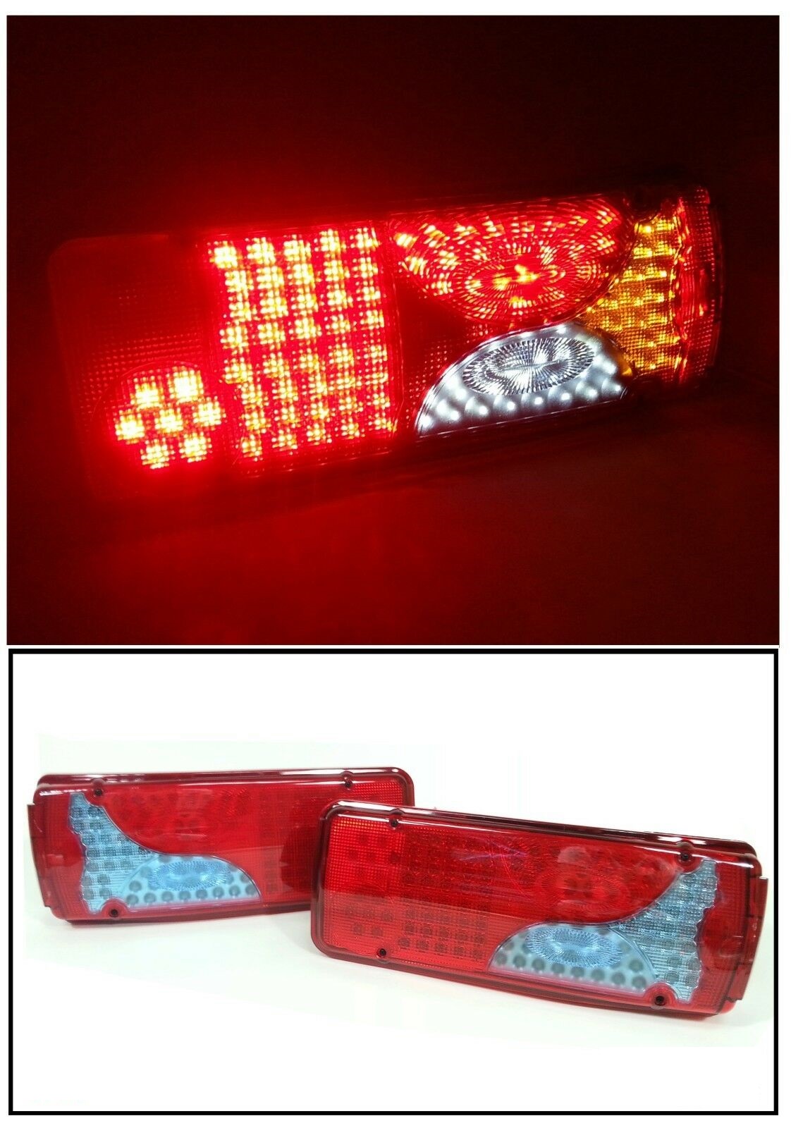 2 x LED Baklys til Mercedes Sprinter,VW Crafter,Man,Tilhenger Lastebil 24v