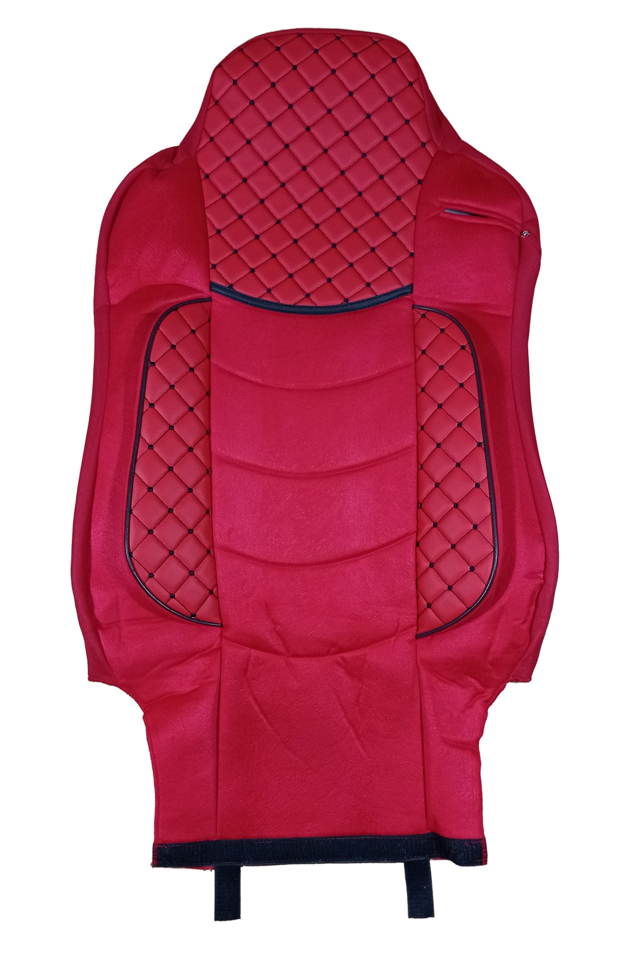 2 x Sitzbezüge Schonbezüge für MAN TGX 2007-2015 LKW  Rot Leder-Textilien Lux
