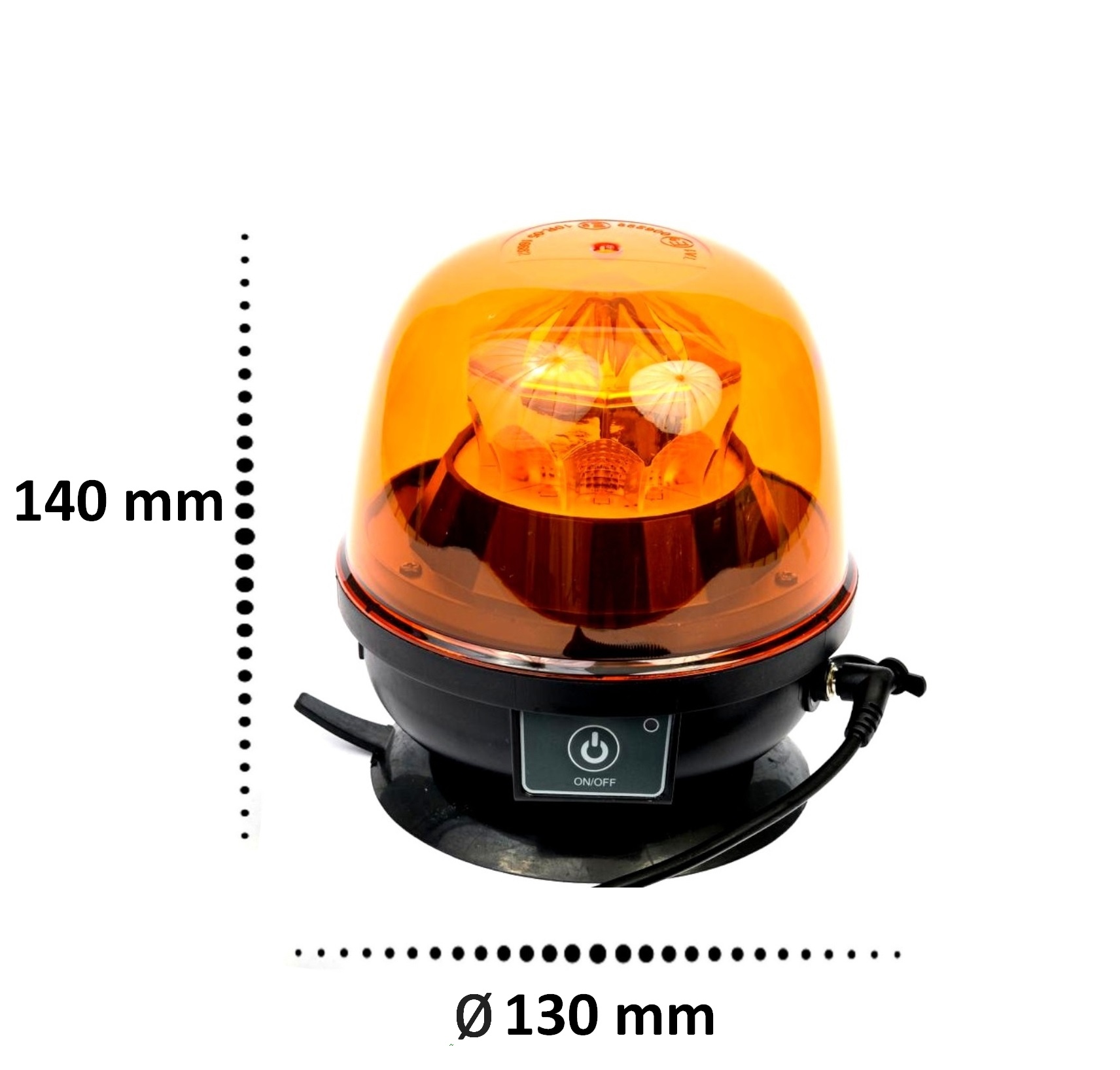 10 LED Lumină de avertizare Stroboscopica Lampa Girofar Intermitentă Magnetica Wireless Vid 130mm 12V 24V