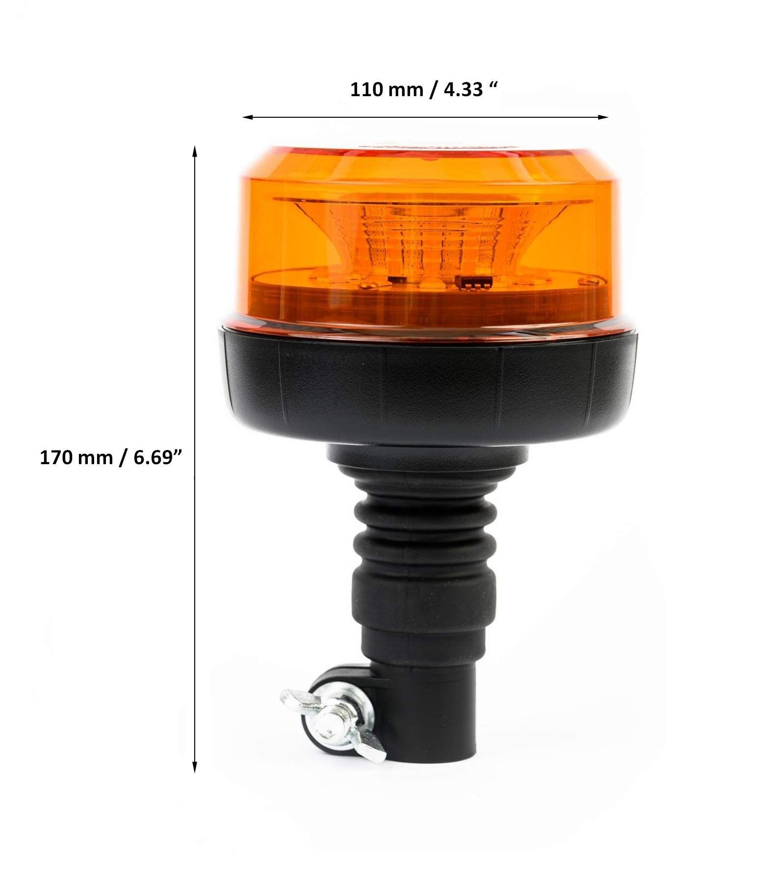 12 LED Warnleuchte Rundumlicht Orange Durchmesser 110mm 12V 24V E9