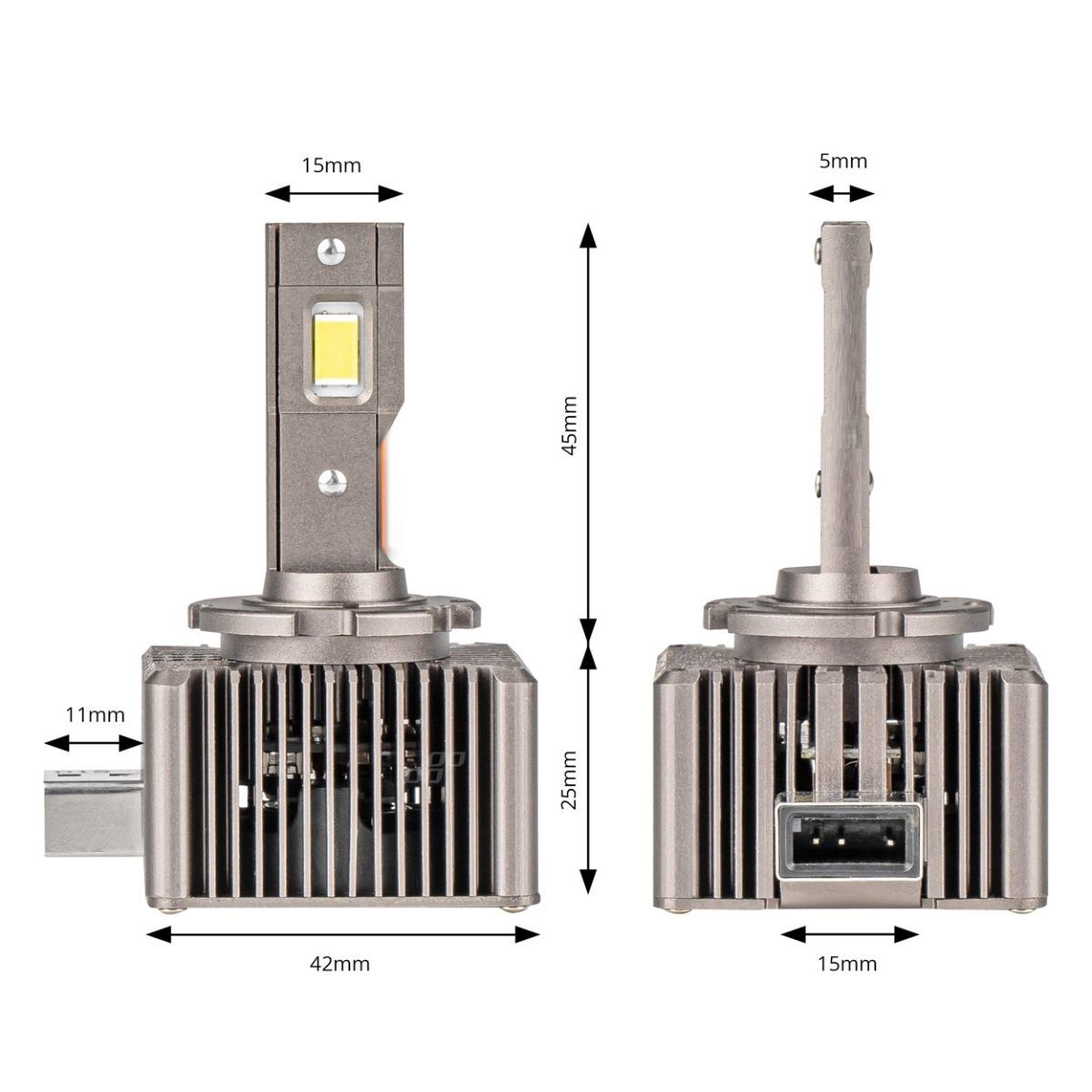 2 x Led D1S Xenon 12-24V 8600lm Canbus Ljus Lampa Bilstrålkastare Lyspærer Strålekaster Lasbil Moto 6500K 
