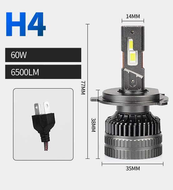 2 x LED H4 12V 120W 13000lm  Headlights Bulbs Lamp Car Truck Lorry Lights Vehicle Hi/Low Beam 12V 24V 6000K 