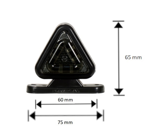 2 x 18 LED Luces Lateral Marcador Triangular Gabarit Posición luz indicadora camiónes remolque Rojo / Blanco  12/24v