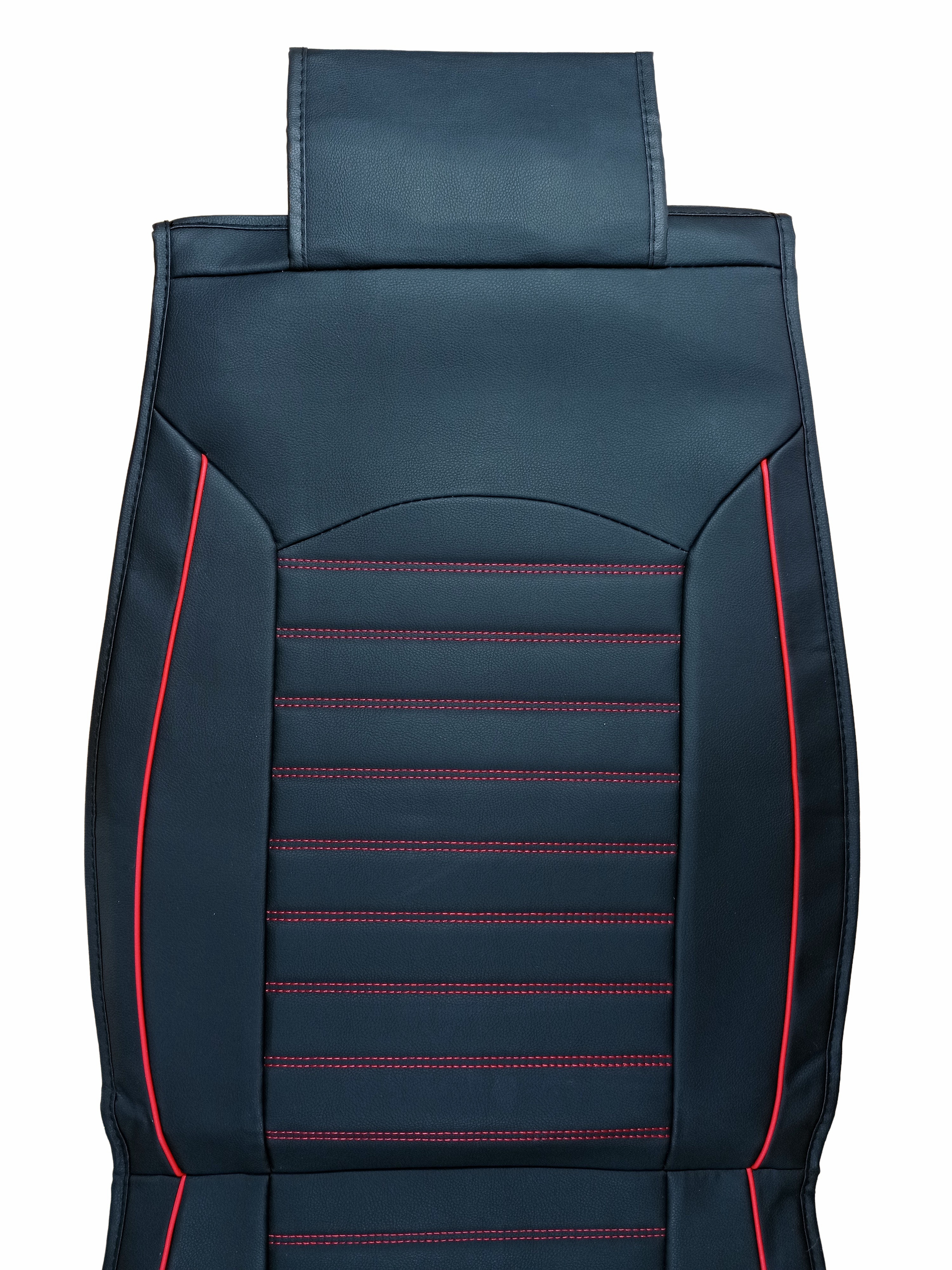 Sitzbezüge Schonbezüge Schutz Universal für PKW Schwarz Rot Leder