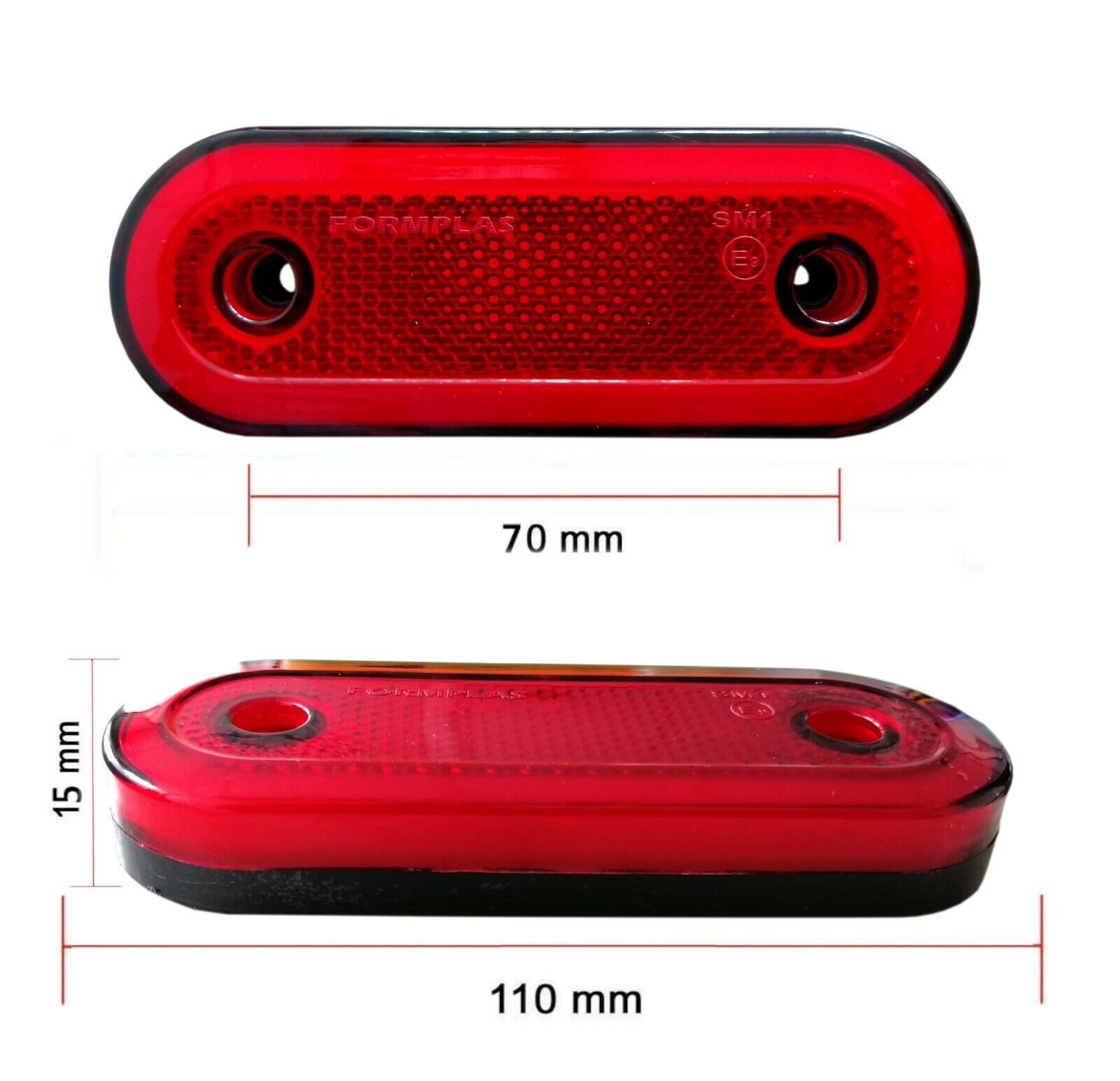 LED Trailer Truck Neon Side Marker lights Red Reflector E9 12v 24v