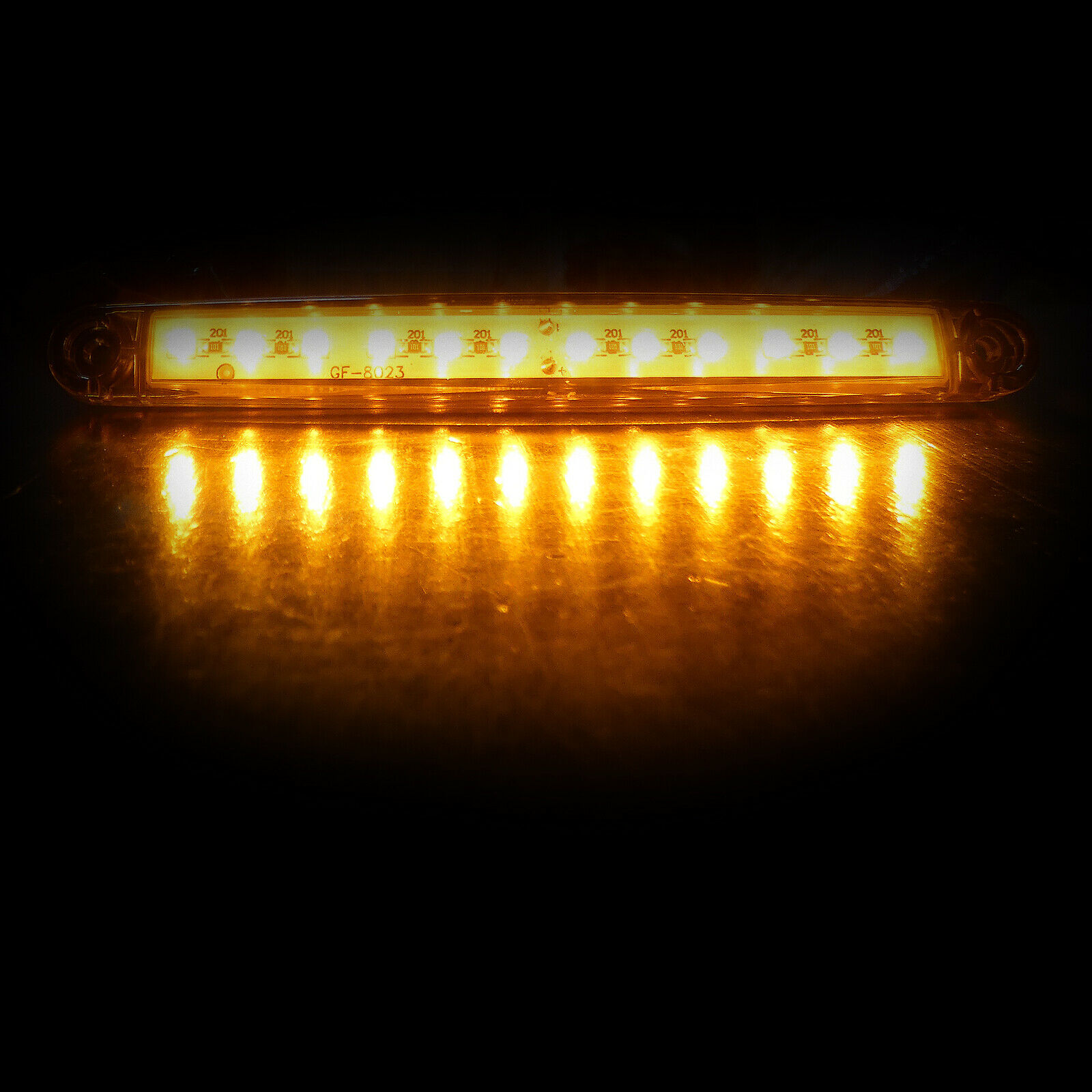 12 LED Lampa Gabarit Spate Remorca Camioane Galben 24V 160mm