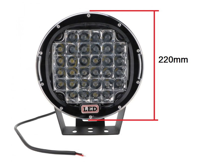 LED Far Runda Lumina Lampa Proiector Halogen 220mm 96W 12V 24V