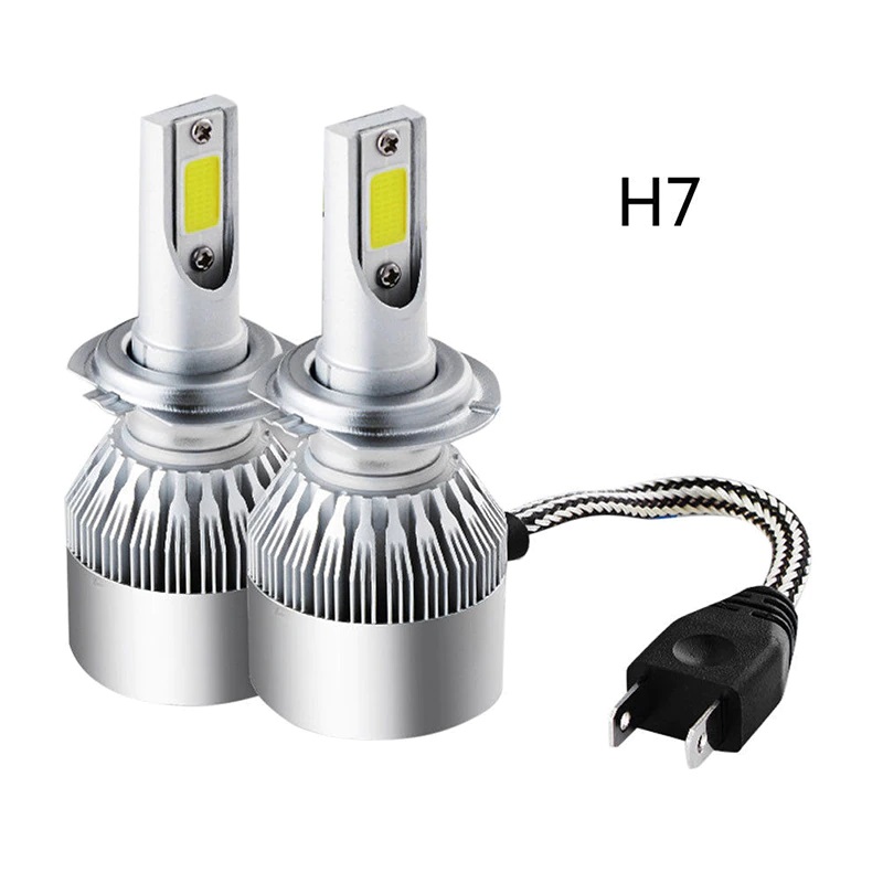 2 x COB LED H7 12V 7600LM 72W Headlights Bulbs Lamp Car Truck Lorry Lights Vehicle Hi/Low Beam