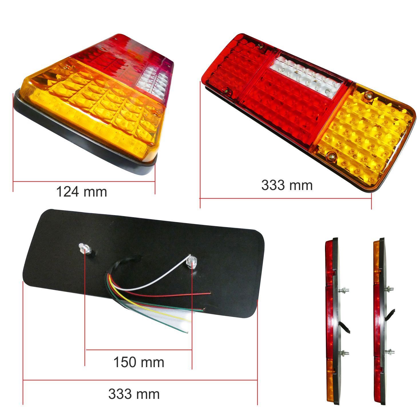 Tail truck light,marker Light ,trailer left right  Bus Van 92LED 24v