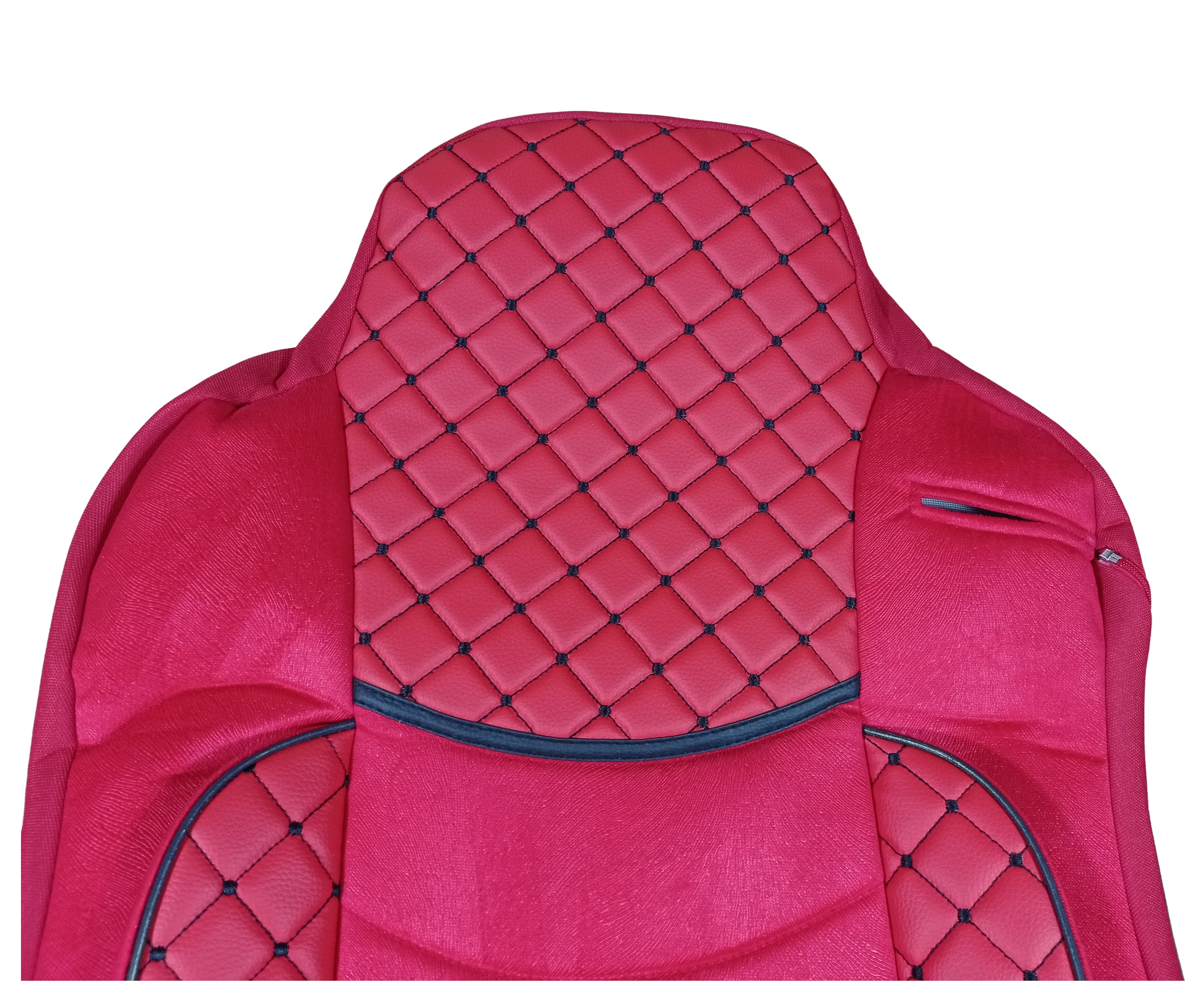 2 x Bilklädsel för MAN TGX 2007-2015 Lasbil Svart Röd Läder Textil