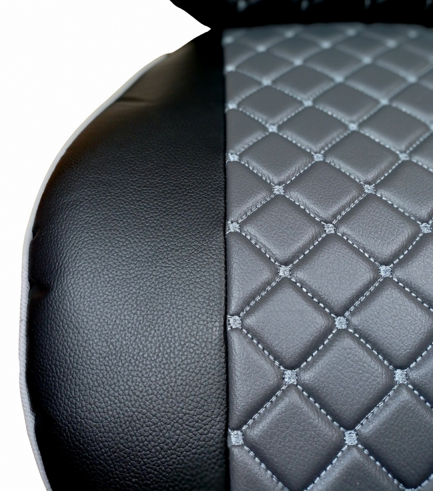 Seat covers for Volvo FH EURO 5 2006-2015 Truck Black Grey Leather LHD RHD