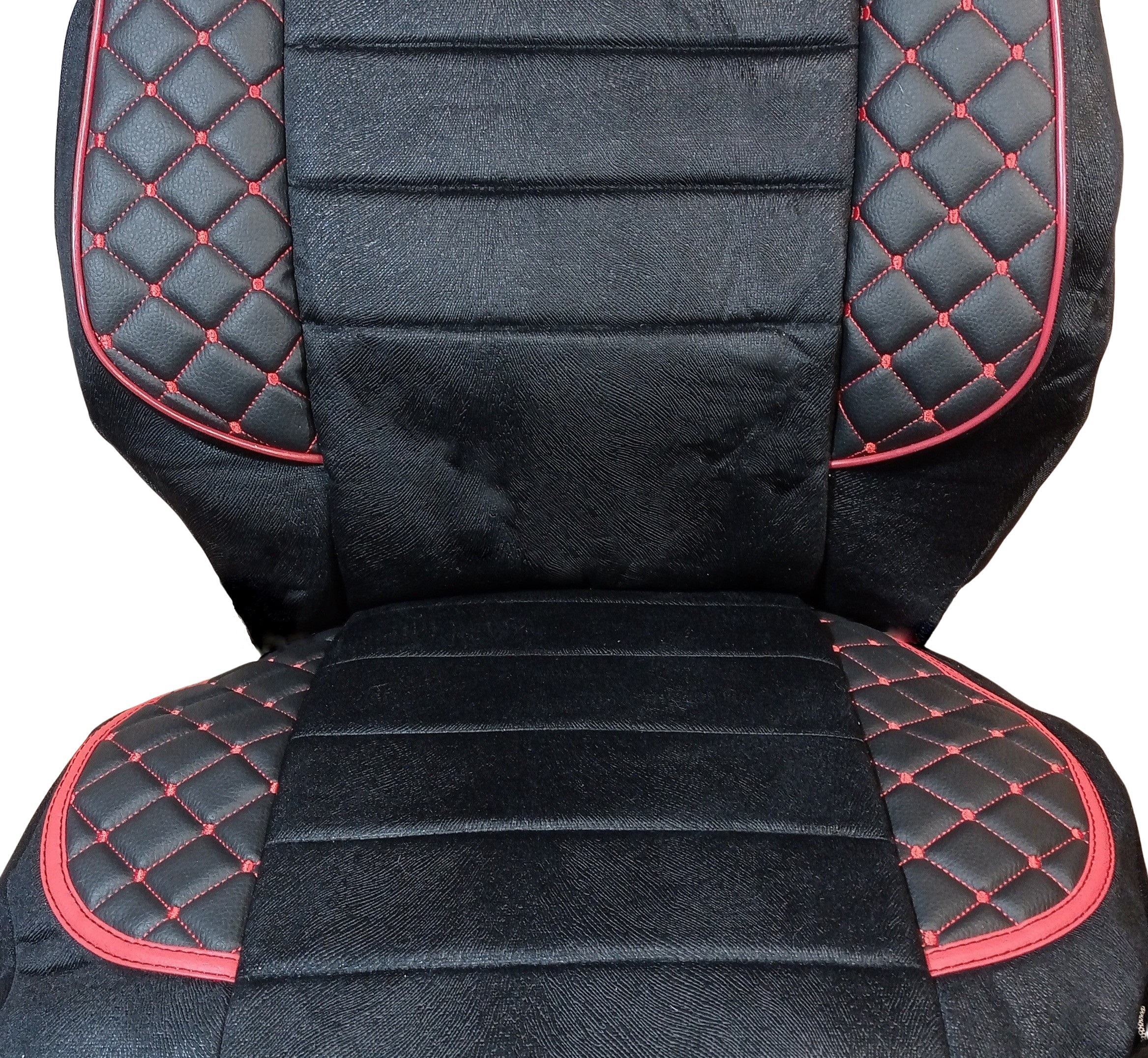 2 x Seat covers for Mercedes Actros MP4 EURO 6 2015-2021 Truck Black Leather Textile LHR RHD