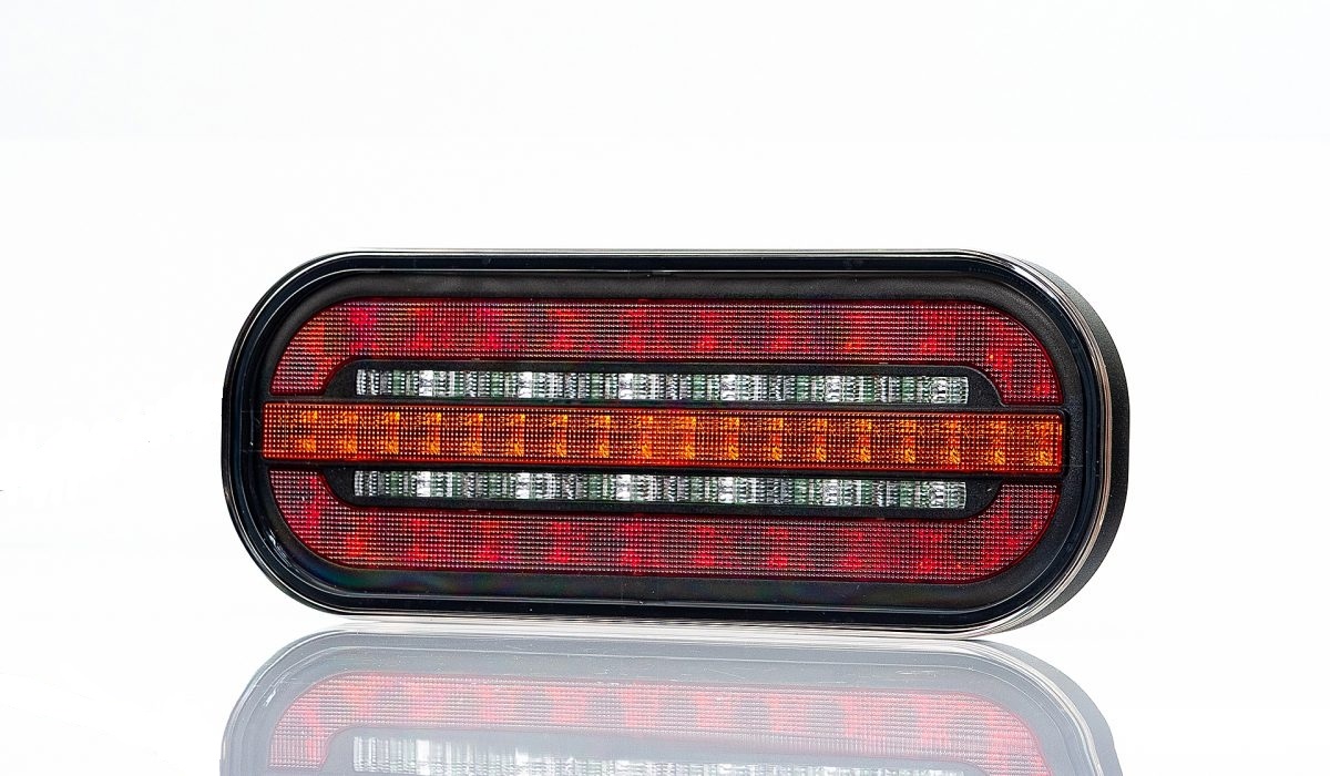 2 x LED Tail Reverse Trailer Truck Dynamic  Indicator Light with cable 12v 24v E9