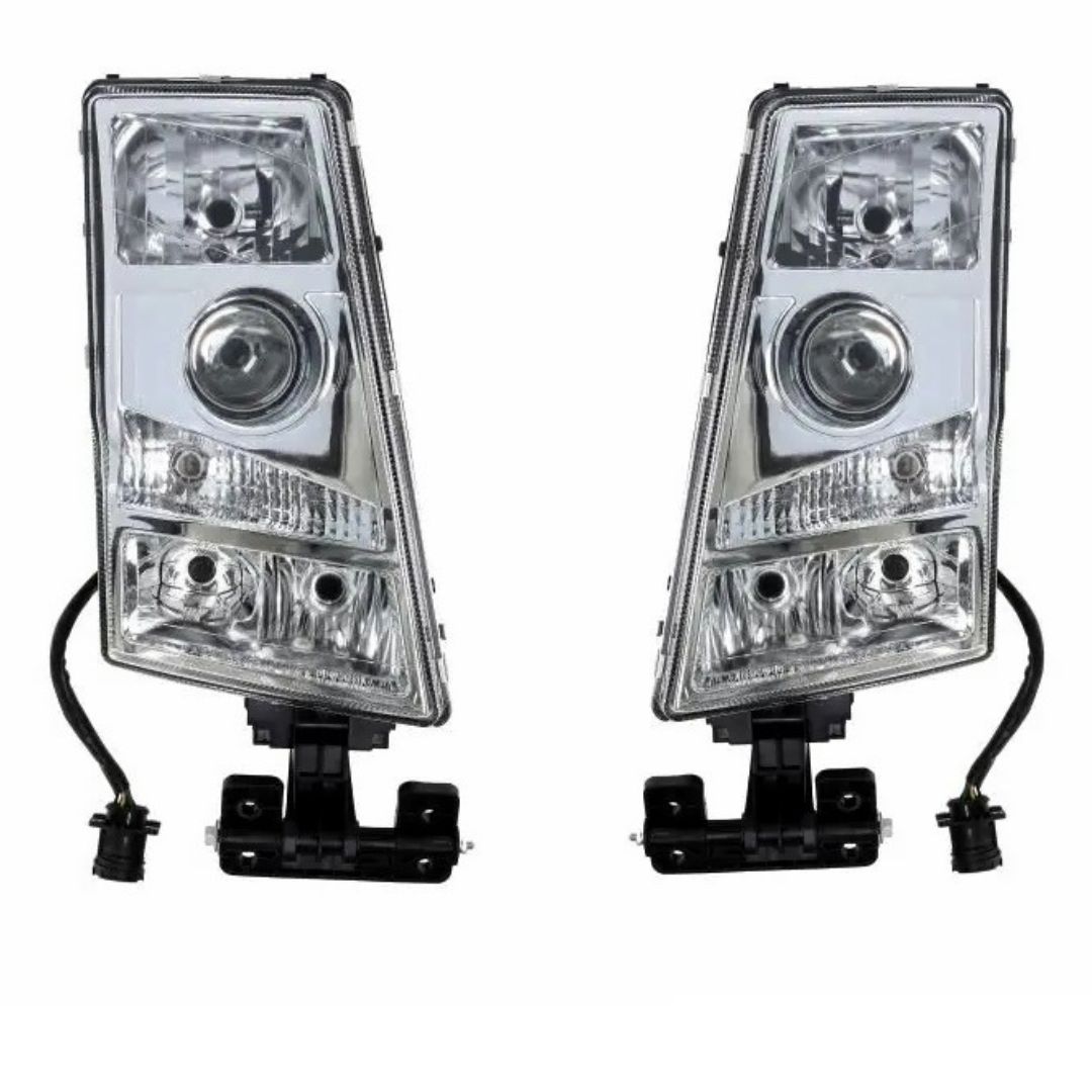 Set VOLVO FH2-FM2 2003-2008 Truck Headlights with Round Socket Headlamp Front Lights Right Left