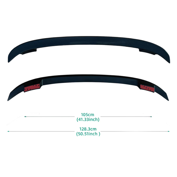 Spoiler Lip Universal 128cm Carbon Look Rear Trunk Wing Lid Trunk Car