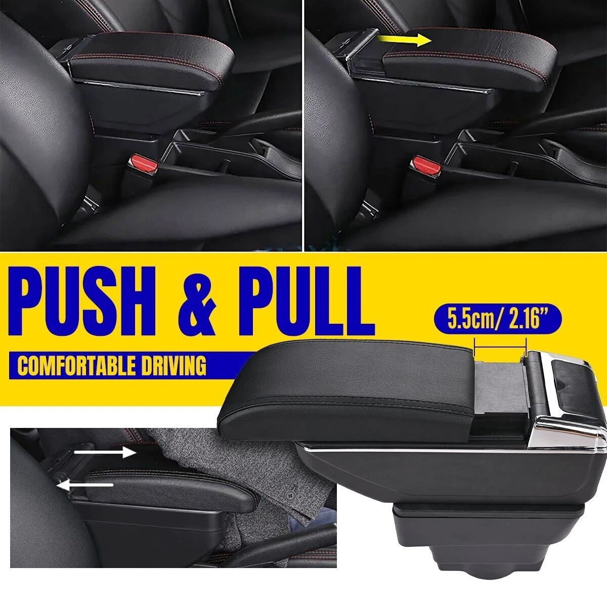 OPEL ASTRA J 2009-2018 Coteira Auto Masini Consola Centrala Piele Negru