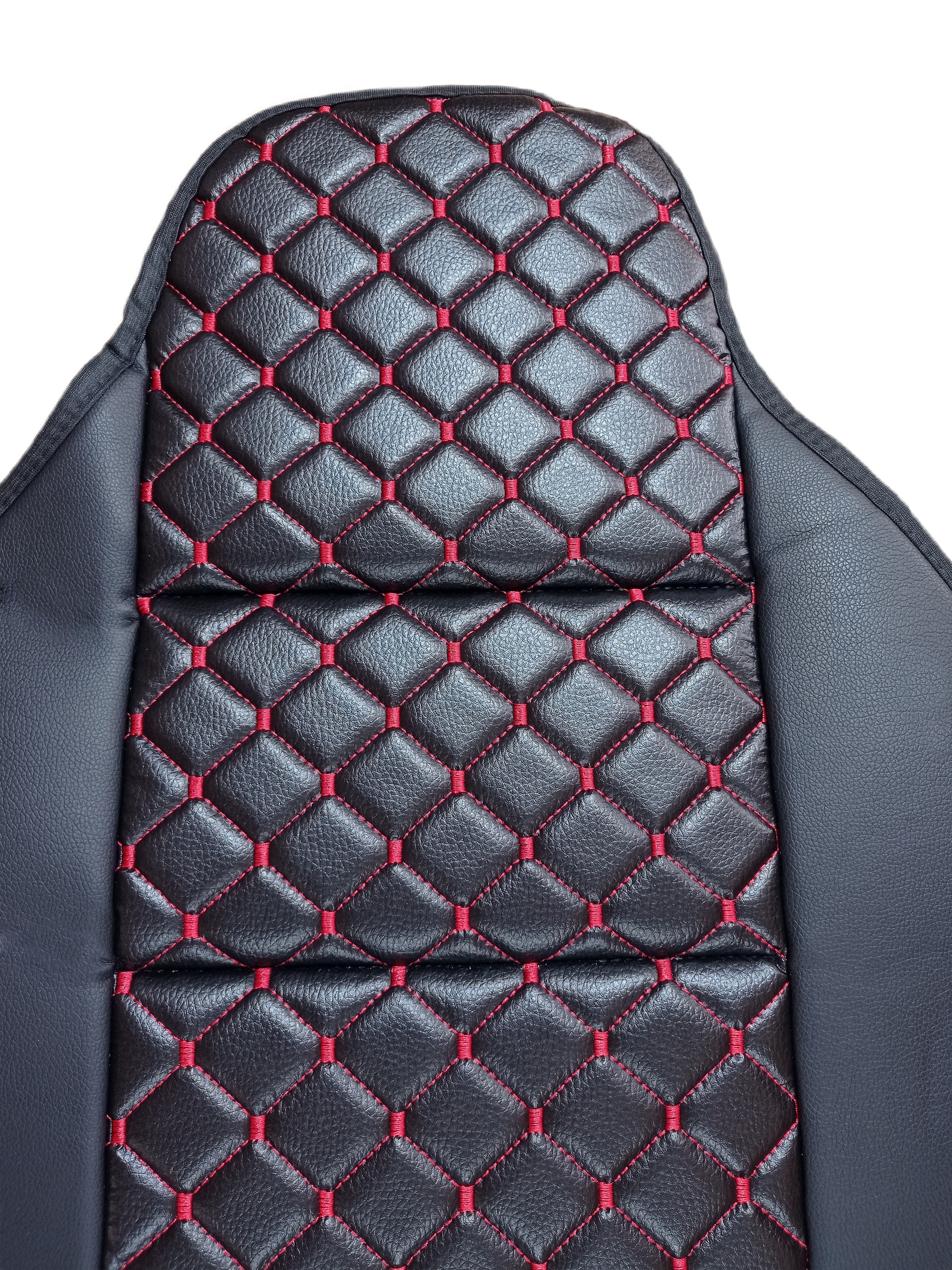 Sitzbezüge Schonbezüge Schutz Universal für PKW Schwarz Rot Leder Öko Leder