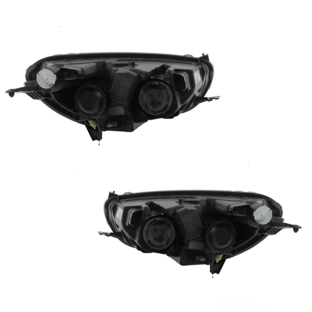 Set Ford Transit Courier 2018+ Black Headlights Electric with Motor Headlamp Front Lights Right Left