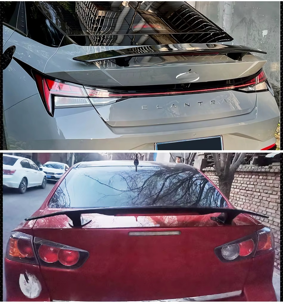 Universal Aleron Spoiler 133cm Trasero Labial Tronco Apariencia de Carbono Glanz Maletero Tapa Aleta Coche