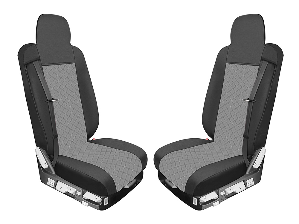 Cubre Asientos para RENAULT T 2015-2021 Camiones Negro Gris Cueros 