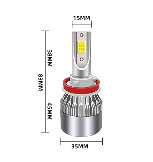2 x COB LED HB4 9006 12V 7600LM 72W Headlights Bulbs Lamp Car Truck Lorry Lights Vehicle Hi/Low Beam