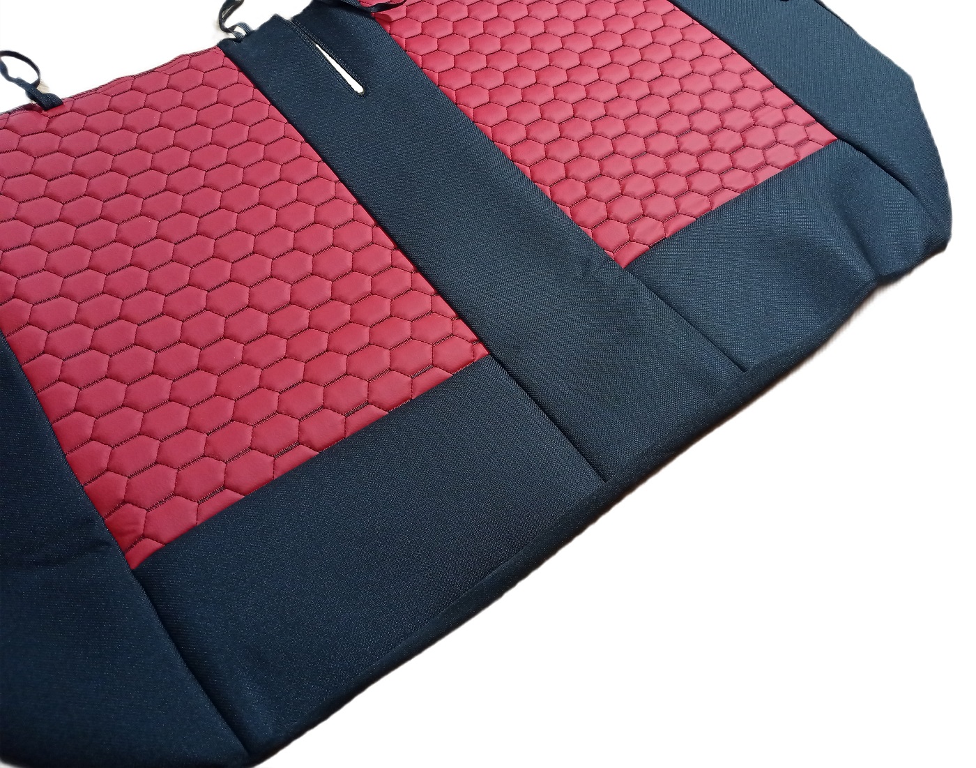 Seat covers for IVECO DAILY Van Black Red Leather