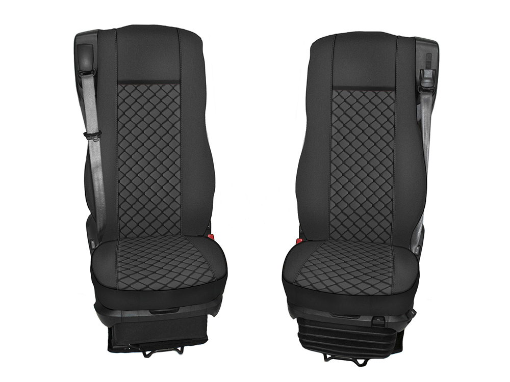 Cubre Asientos para DAF XF 106 2015-2021 Camiones Negro Cueros