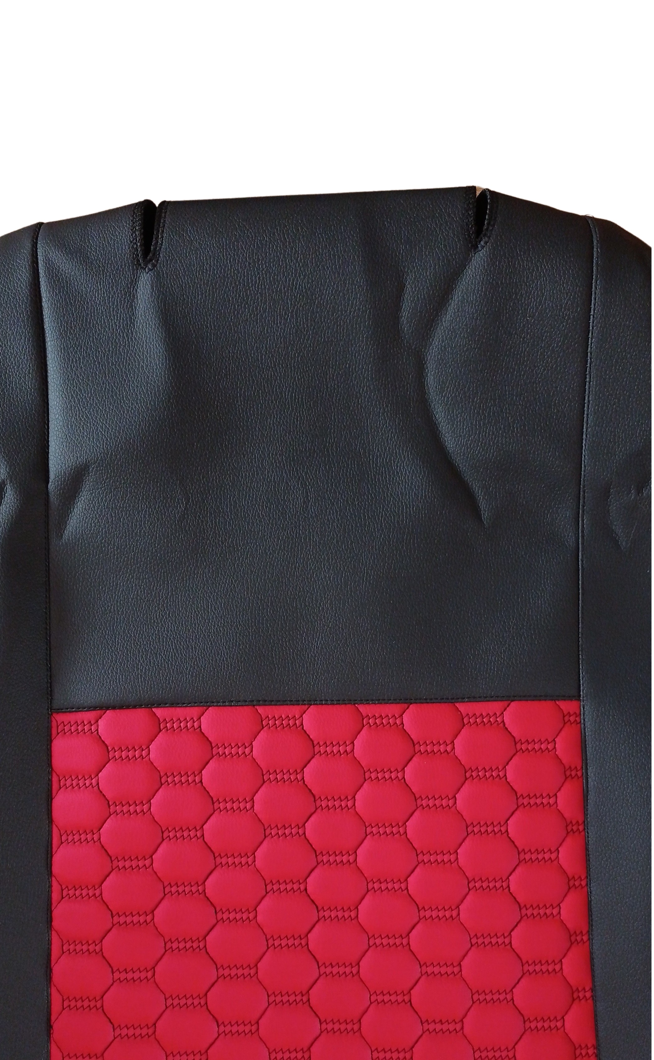 Seat covers for IVECO DAILY 2006-2011 Van Black Red Leather 