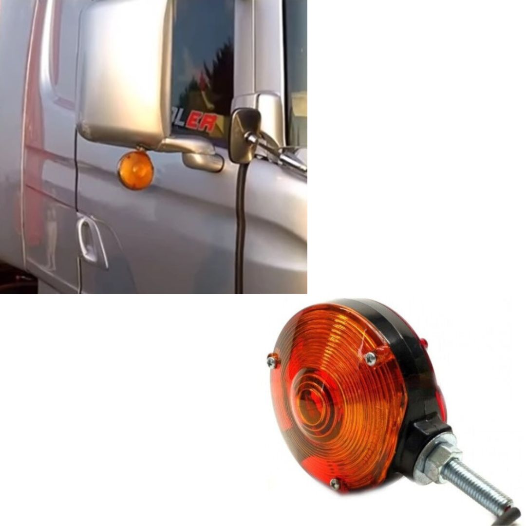 2 x Led Position Lights Clearance type Earrings for Mirror Neon Orange Lamp Marker Indicator Truck Lorry 12V 24V