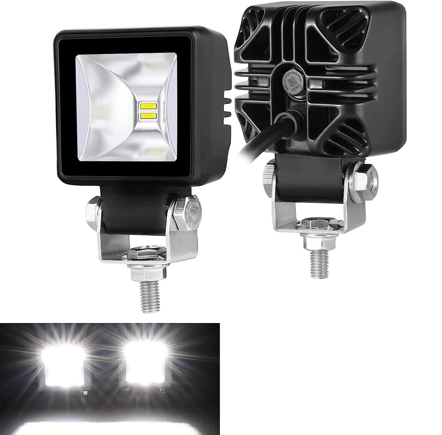 LED Luces de trabajo DRL Hallo Lampara 12V 24V Flood Beam Luz Blanco