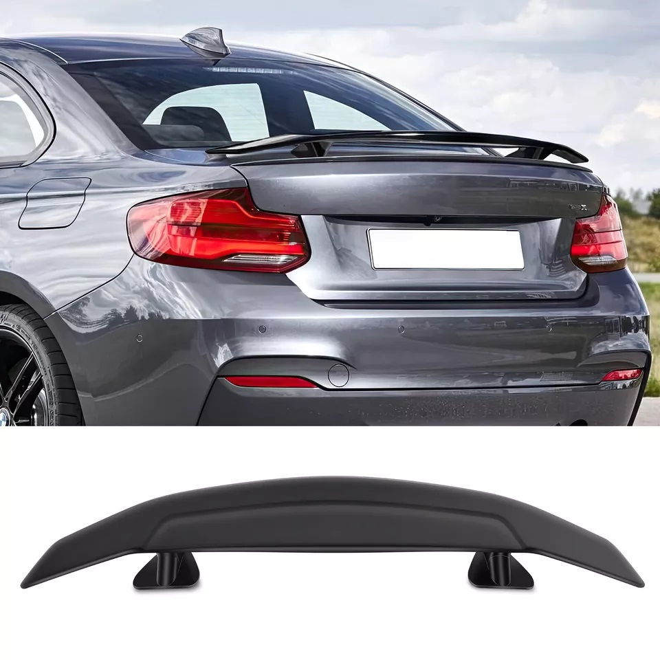 Spoiler Universal 133cm Shiny Gloss Black Rear Trunk Wing Lid Trunk Car