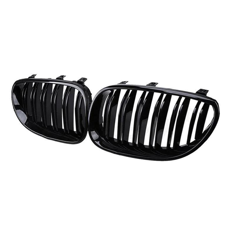 Front Grills for BMW E60 E61 Style Gloss Black