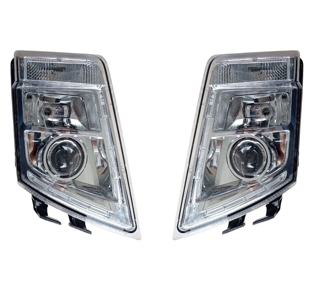 Set VOLVO FH3,FM2,MP3 2008-2014 Lastbil DRL Strålkastare Framljus Höger Vänster Lampa Manuell reglering