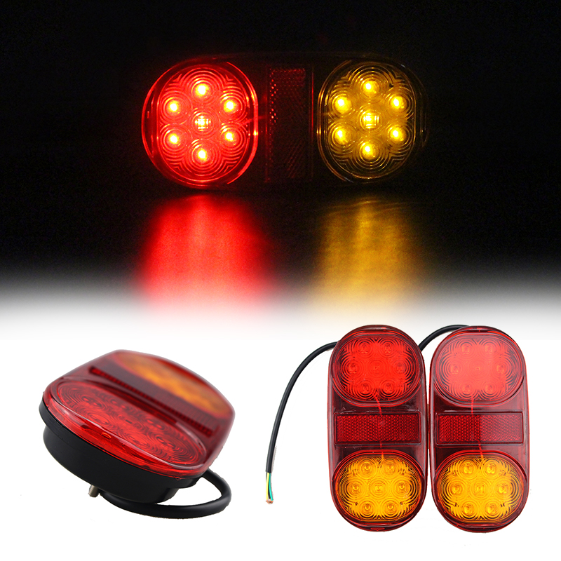 Led Tail Rear Stop lights truck trailer lorry caravan E11 12v 