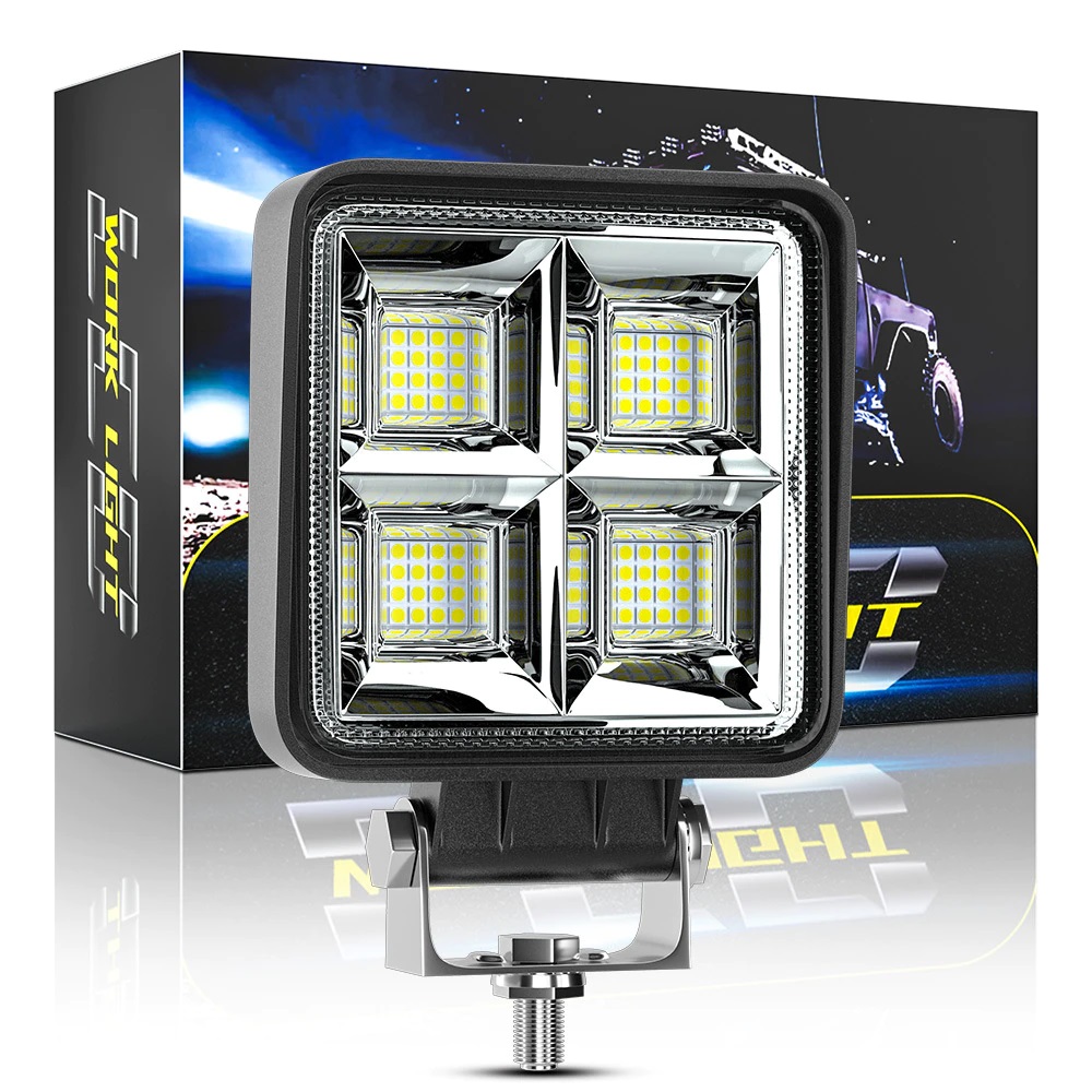 64 LED Ekstralys Lampe 12-30V 48W 5000lm SUV 4x4 Bil Traktor Lys